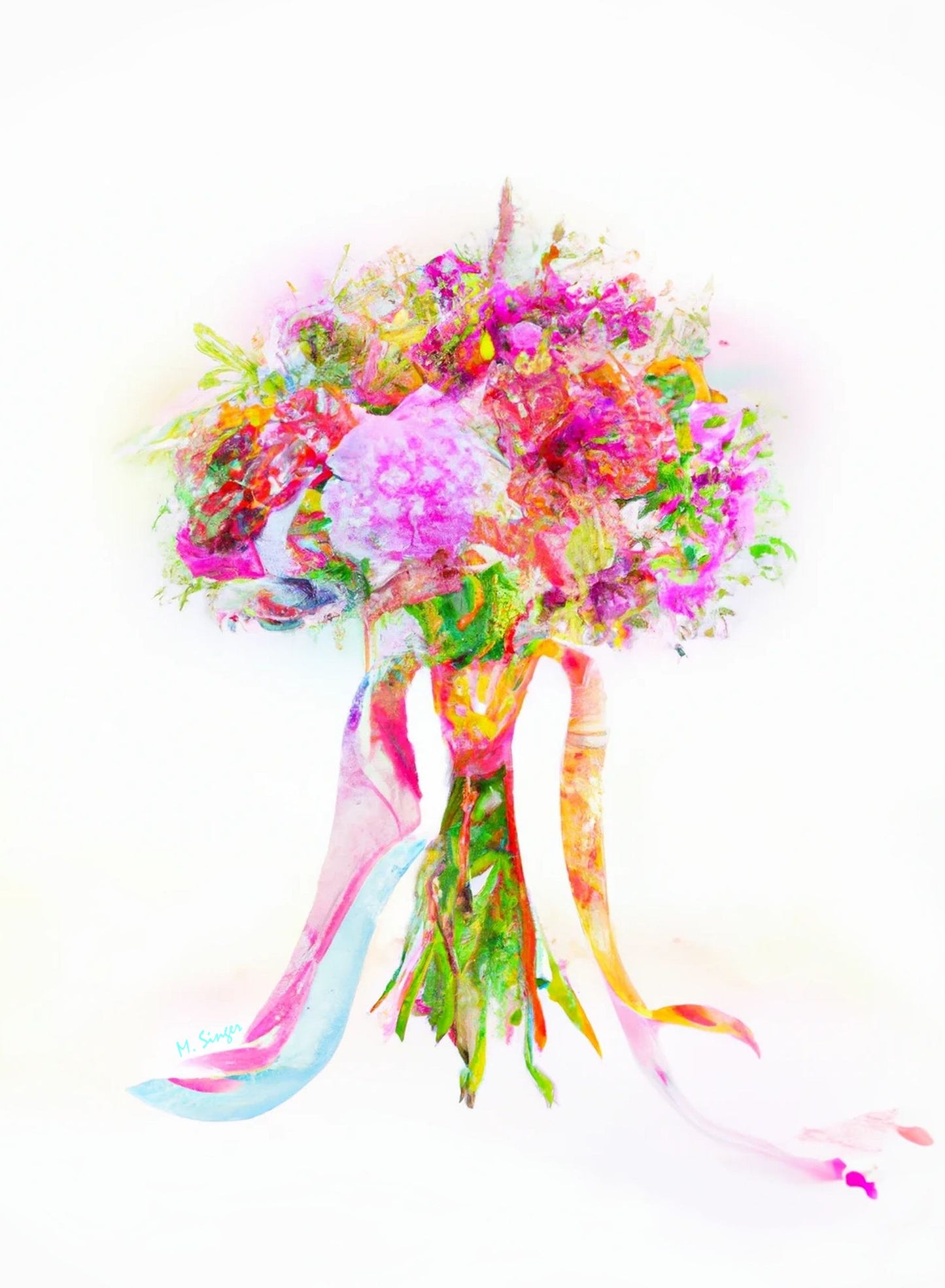 Watercolor Bouquet #7 by Marlys Singer