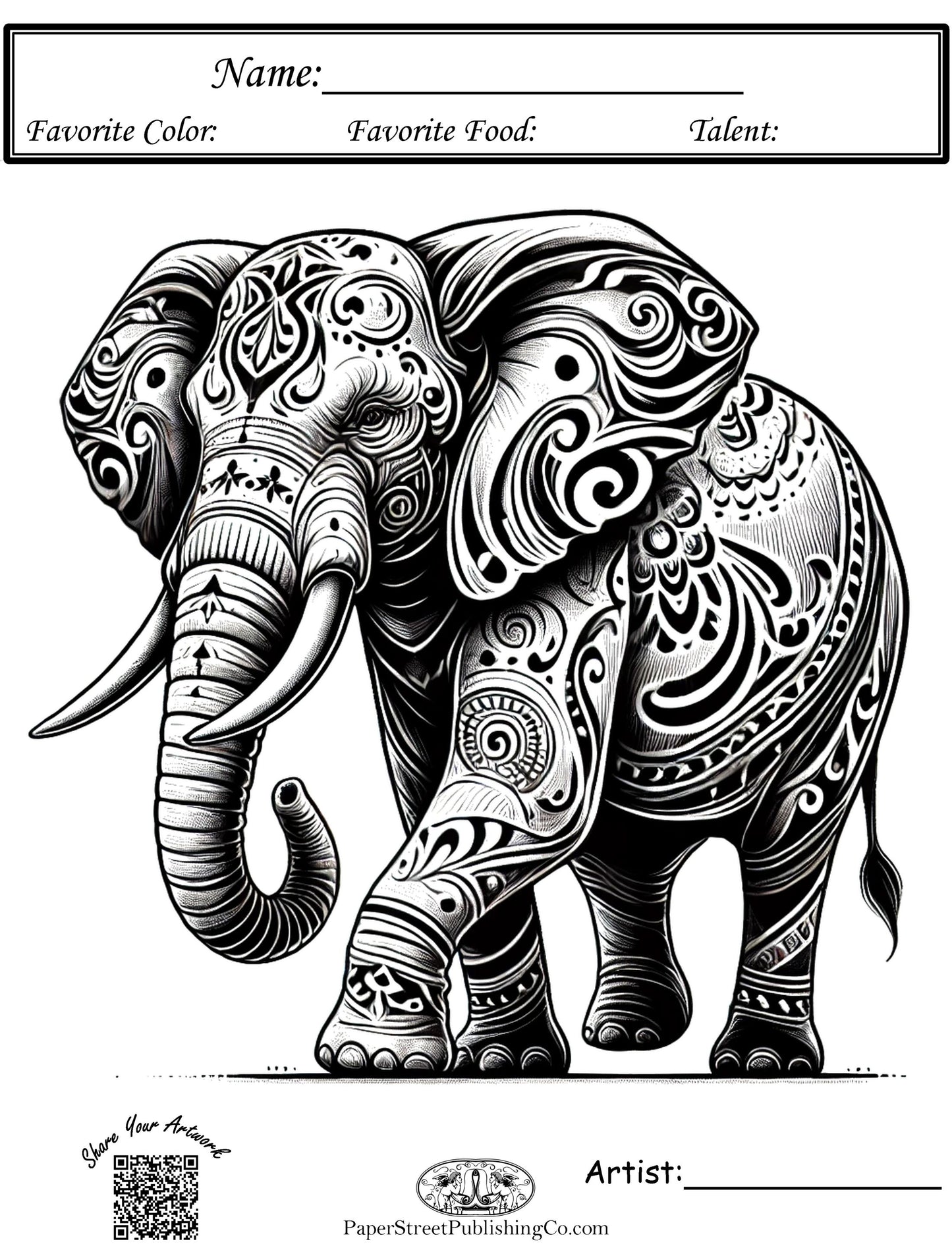 Tattoo'd Zoo A Coloring Book by A' real Human.